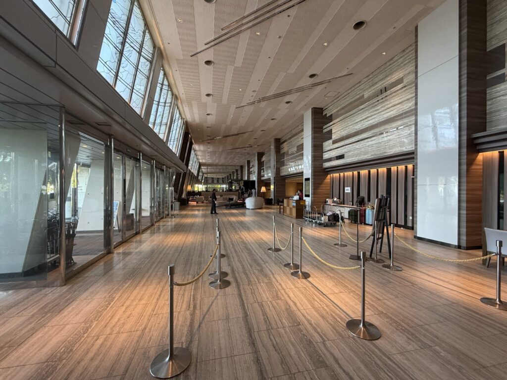 開放感あふれるロビー